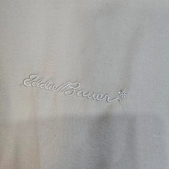 EDDIE BAUER GOLF WINDBREAKER PULLOVER LIGHT KHAKI MENS SIZE LARGE EUC - Picture 4 of 5